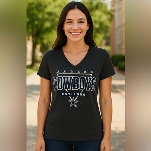 NFL Dallas Cowboys Charcoal V-Neck Tee